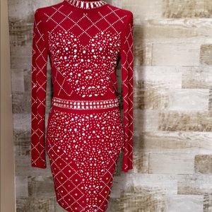 Red bedazzled dress!